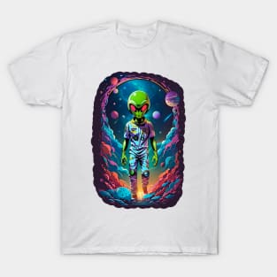 Alien Stepping the Clouds T-Shirt